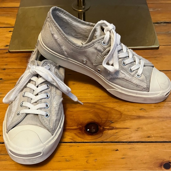Converse Jack Purcell Sneakers “The One With The Wedge” Shearling Lined 7W 5.5M - Picture 1 of 13